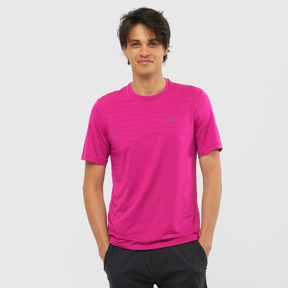 Salomon OUTLINE Camisetas Hombre - Moradas - Colombia (05839-MLZT)